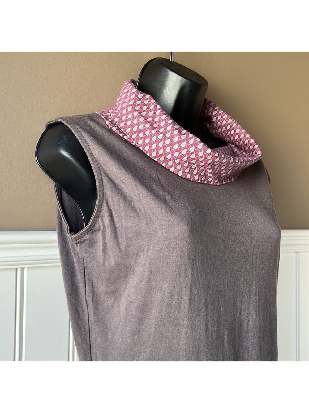 TRANQUILLO Brown NWT Sleeveless Cowl Neck Sheath Dress Size Small - Picture 6 of 11